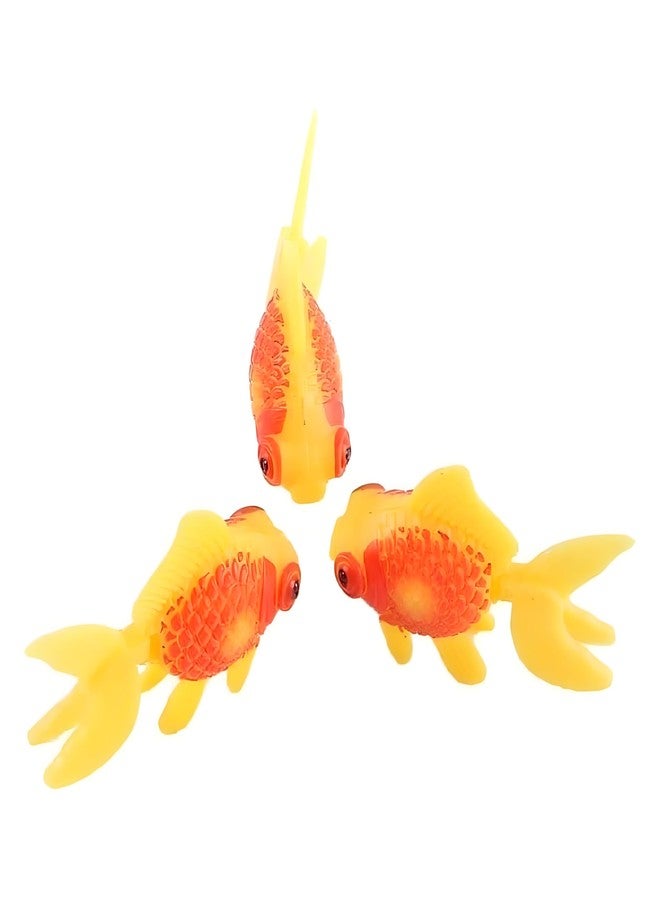 Kryoflare 3Pcs Artificial Aquarium Fish Decorations, Moving Plastic Fish Tank Ornaments, Orange Goldfish for Aquarium Fish Tank Aquarium Décor Thematic Ornaments Aquarium Décor - Image 1